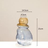 Glass Vase Gradient Color Gourd Shape Irregular Rockery Terrarium Floral Arrangement Accessories Home Decoration Accessories