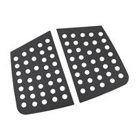 PVC Car Rear Window Door Triangle Glass Panel Decoration Cover Stickers for Jeep Compass 4-Doors 2017-2025 Exterior Accessories