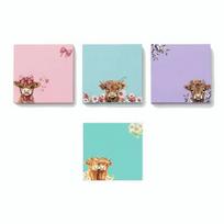 Cartoon Design Memo Pads 80 Pages Self-Stick Notes Stickers Sticky Notes  Office 80Pcs Cow