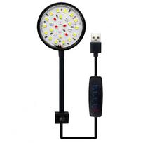 5/7W LED Aquarium Light 360-Degree Rotation Aquarium Plant Light Fish Tank Clip Lamp  Landscaping 5W-Black