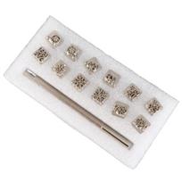 Zinc Alloy Stamping Punch Tool Stamping Punch Tool Tang  Flower Design DIY Vegetable Leather Stamper + Handle