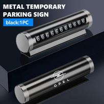 Metal Car Temporary Parking Card Rotate Phone Number Plate Auto Accessories For Opel OPC Astra J H G K Insignia Corsa D B E