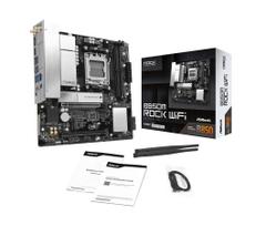 ASRock B850M Rock WiFi Motherboard, compatible with AMD Ryzen 9000  8000  7000 series CPUs (Socket AM5), DDR5 Micro ATX motherboard [Authorized