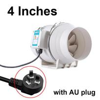 4 Inch 220V Exhaust Fans Home Inline Pipe Duct Fan Extractor Ventilation Kitchen Toilet  Air Clean Ventilator Diagonal Flow Fan HF-100 AU