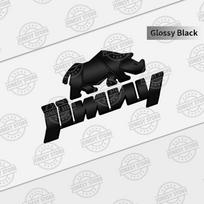 1 rinkinys Metalinis Rino Jimny grotelių logotipas Automobilio stilius 3D emblemos lipdukai Bagažinės lipdukas Suzuki visureigiui Jb74 Jb43 Jb64 Jb53 Jb32