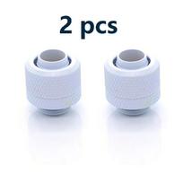 2 PCS FREEZEMOD Hose connector Soft Tube Fitting G1/4'' thread For 9.5X12.7mm / 10X13mm soft tube PC Water Cooling White 2pcs