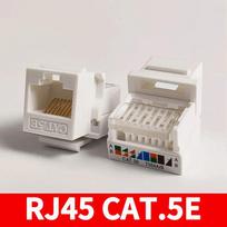 CAT6A CAT6 CAT5E No-Tool Snap-In RJ45 Wall Socket Coupler 8P8C Ethernet Port for Home Office Server Room 10PCS