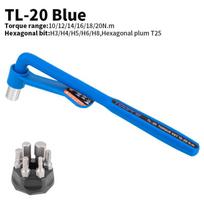 TOOPRE Bicycle Portable Torque Wrench Inner Hexagon Set 10-20NM High Precision Torque Tool Set Bicycle Accessories TL-20  blue