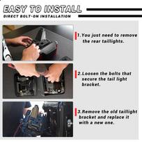 #10C Automotive Parts & Accessories,Tail Light Brackets for Jeep Wrangler JL 2018-2024,Black