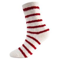 New Coral Fleece Socks Thicken Warm Middle Tube Socks Stripes Home Sleep Floor Socks Women One Size