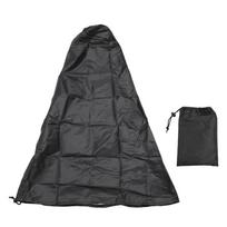 Windproof Oxford Cloth Fire Pit Cover Grid Waterproof Heater Cover Black Grill Cover Patio juoda