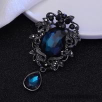 Water Drop Shape Crystal Brooches Parts Bouquet Decor Sparkling Jewlery Accessories Silver Gold Brooch Pins Parts DIY Crafts