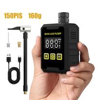 150Pis Portable Bike Electric Air Pump 500mAH Type-C Mini Compressor Tire Inflator MTB Road Bicycle Pump with LED Display B1-H