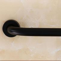 Black Stainless Steel Bathroom Safety Grab Bar 43cm Non-Rust Armrest Shower Handrail Support Toilet for Elderly Size 1