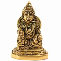 The Spiritual Living 100% Pure Brass Kuber Murti | 7 cm | Kuber Statue for Vastu | Pooja Room - Home Puja - Office Desk