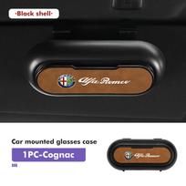 Car Glasses Case Storage Box Auto Accessories Sun Visor Holder For Alfa Romeo 159 Giulietta Giulia 147 Mito 156 159 166 GT