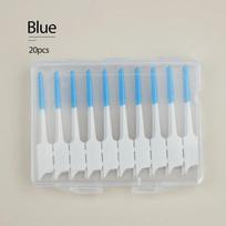 Silicone Interdental Brushes with Floss Picks for Plaque Removal and Deep Cleaning Between Teeth Gaps