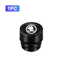 Car Cigarette Lighter Cover DustProof Decoration Cap For Skoda Fabia Superb Yeti Octavia Enyaq Rapid Kodiaq Kamiq Karoq Scala A7 juoda