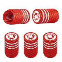 5pcs Car Wheel Tire Valves Tyre Air Caps Case Car Accessories For skoda octavia a5 a4 mk1 fabia superb rapid mk3 raudona