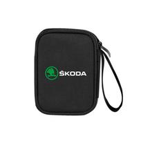 Car Travel Organizer Portable Key Case Earphone Storage Bags For Skoda S Octavia A5 3 VII VRS Vision Kodiaq Favorit Rapid Fabia