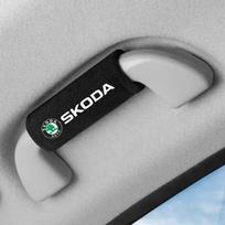 Suede Car Roof Handle Protective Cover Accessories For Skoda Octavia A5 A7 Fabia Karoq Superb Rapid Kamiq Scala Auto accessory