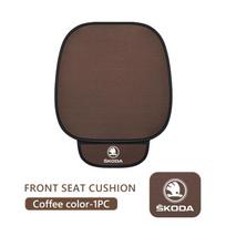 For Skoda Breathable Car Seat Cover Ice Silk Summer Car Seat Cushion Protector Kamiq MK3 Roomster Rapid Kodiaq Karoq Fabia Enyaq