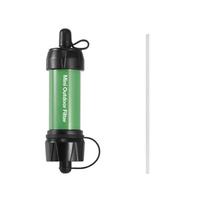 Mini Mini Water Filter Straw Straw Purifier Purification Water Filter Portable Survival Drinking Water Filtering Straw Camping žalia