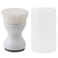 Mini Manual Facial Cleansing Brush Silicone Massage Face Brush Soft Bristles Double-Sided Handheld Cleaning Device Pore Cleaner