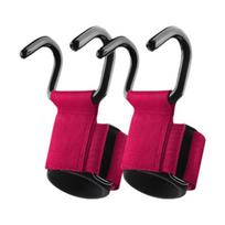 1 pair Pull-up Weight Lifting Grip Hook Adjustable Non-Slip Auxiliary Power Wrist Guard Auxiliary With Hook