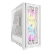 CORSAIR iCUE 5000D RGB AIRFLOW Mid-Tower Case [White] AF120 RGB ELITE with 3 FansLighting Node PRO Controller, High Airflow Design PC Case