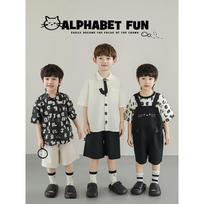 Yoyou Boys' Trendy Summer Separates Collection 130 cm