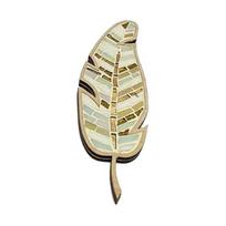 1 Set DIY Mosaic Leaf Kit Handmade Colorful Mosaic Craft Leaf Shape Home Office Decoration Adults Kids Crafts Lovers Gift A