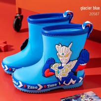Ultraman Kids' Lightweight Non-Slip Waterproof Rain Boots - Soft, Comfortable Cartoon Design Size 190 (Inner Length 19 cm)