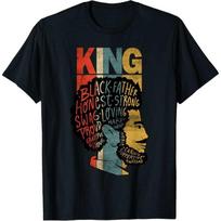 Black King African American Father's Day Melanin African Dad Unisex T-shirt XXL