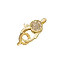 4pc Micro-inlaid Jewelry Buckle Micro-inlaid Lobster Buckle Head Micro-inlaid Lobster Buckle Jewelry Accessory Necklace Sweater Chain Link gold 4pc