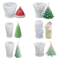 Christmas Tree Shape Candle Mold Epoxy Resin Aromatherapy Plaster DIY Crafts Wax Soap Mould