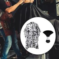 Barber Cape Haircut Hair Dye Shawl Adjustable Buckle Adult Makeup Apron for Artist