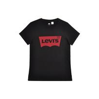 Levis Logo Print Round Neck Short Sleeve T-Shirt Women tops Black 17369-0201 M