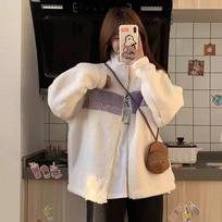 Lamb Wool Hoodie Women's Cotton Jacket M abrikosas