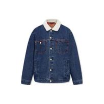 Levis Solid Color Single-Breasted Thick Long Sleeve Denim Jacket Men jackets Blue A7369-0000 XS