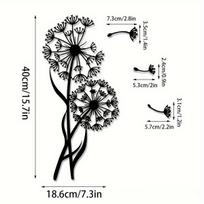 Dandelion Metal Wall Art, Metal Wall Decor, Wall Hangings, Minimalist Wall Art