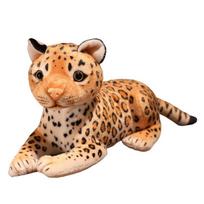 3 Postures Real Life Leopard Plush Toys Cute Simulation Cheetah Cub Models Stuffed Soft Animal Baby Doll Room Decor Cute Gift about 24--25cm