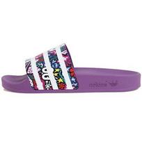 Adidas Originals Comfortable Casual Rubber Sole Non-Slip Slide Sandals Women Footwear Purple CG6468 38