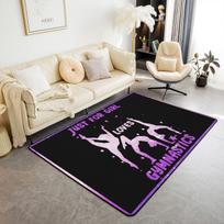 Gymnastics Girl Area Rug for Living Room Bedroom,Gymnastics Dancing Decor Carpet Girly Ballet Romantic Indoor Floor Mat Doormat 40x60cm
