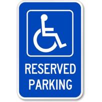 Ada Handicap Reserved Parking Aluminum Weatherproof 8  x 12  Sign p00264 20x30cm（7.8x11.8inch）