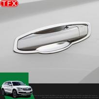Skirta Skoda Kodiaq 2017- Išorinis automobilio stiliaus durų rankenos dubens dangtelio lipdukas nerūdijančio plieno dangtelio lipdukai auto option 1-4pcs