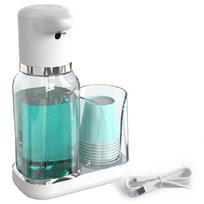Electric Mouthwash Dispenser Double Volumes Control 25oz Capacity Mouthwash Container With AntiSlip Base For Sink Area 1