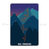 Val Thorens Skiing Metal Sign Garage Designs Wall Mural Cave Garage Tin Sign Poster 20x30cm