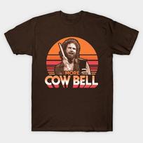 Men Black Print T-shirt More Cowbell No-Cut Transfer Paper Print Cotton Tshirt L