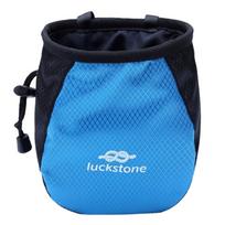 Rock Climbing Chalk Bag Outdoor Bouldering Magnesia Pouch Drawstring Closure Bag mėlyna
